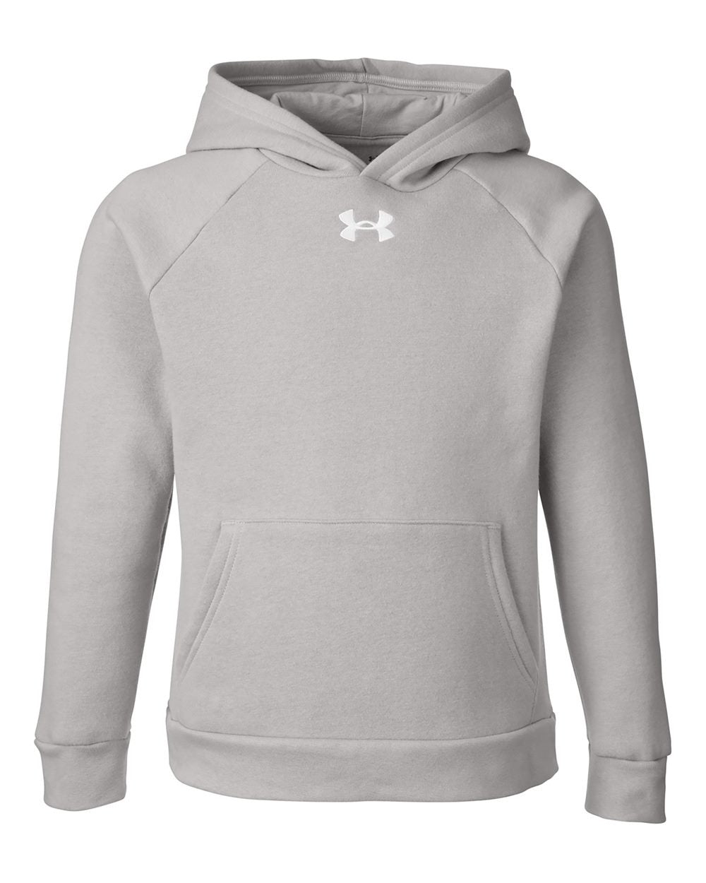 Youth Rival Fleece Hooded Sweatshirt Mod Grey Light Heather/ White_3