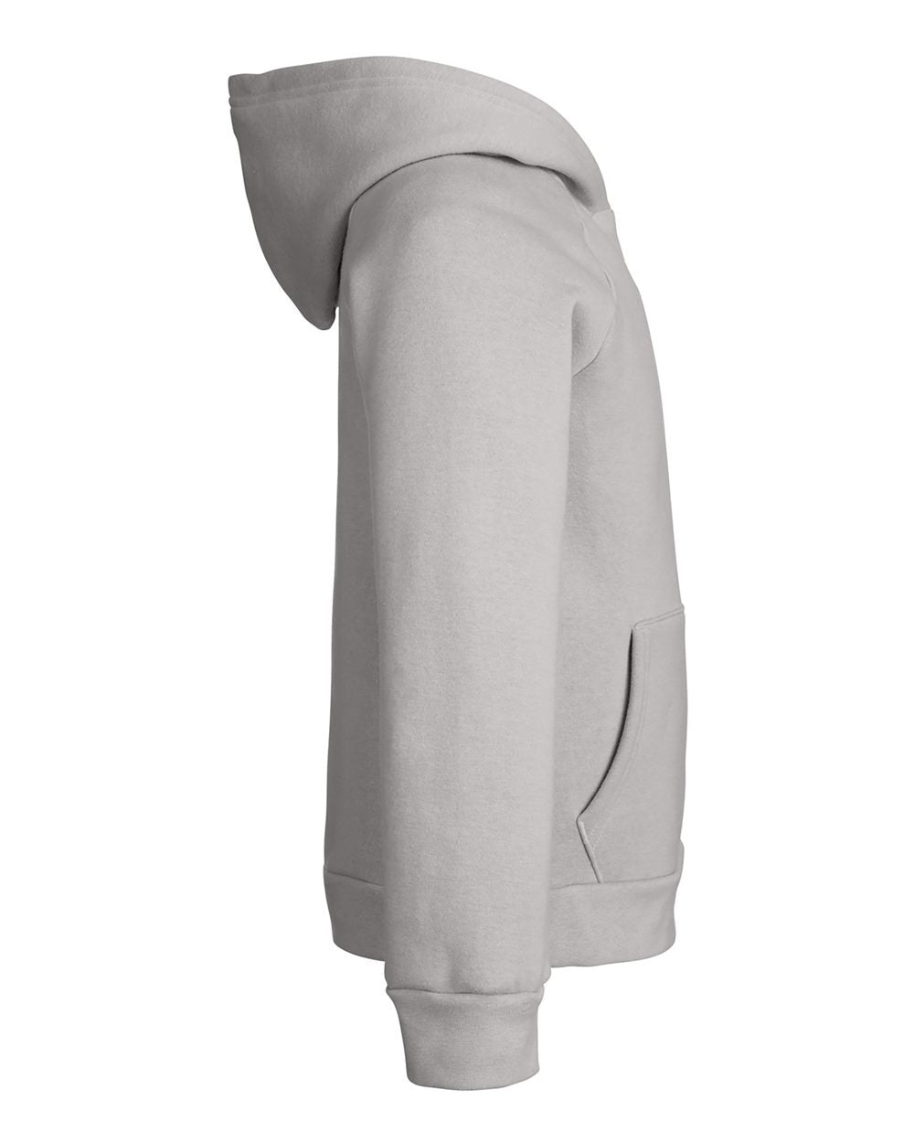 Youth Rival Fleece Hooded Sweatshirt Mod Grey Light Heather/ White_4