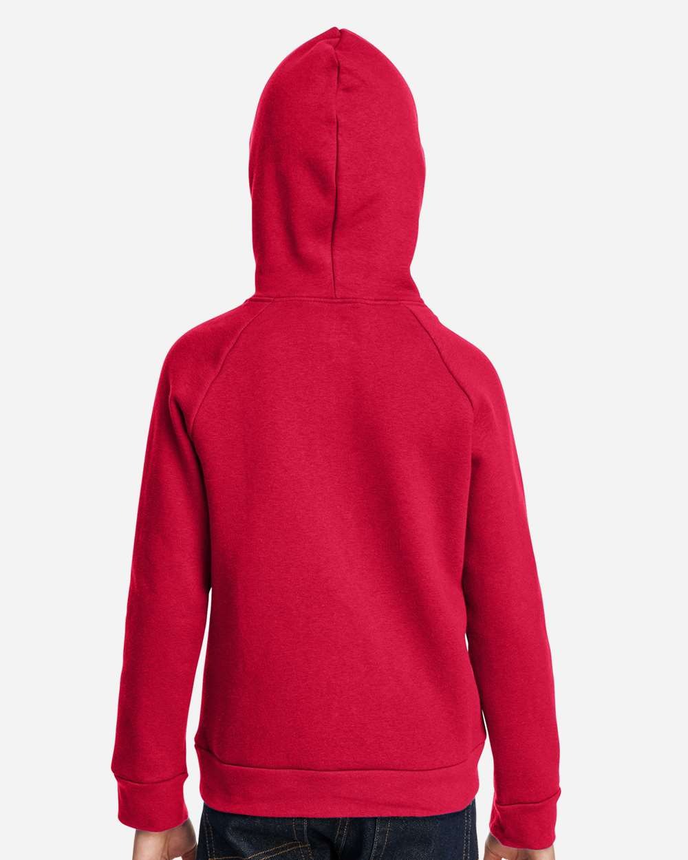 Youth Rival Fleece Hooded Sweatshirt Red/ White_2