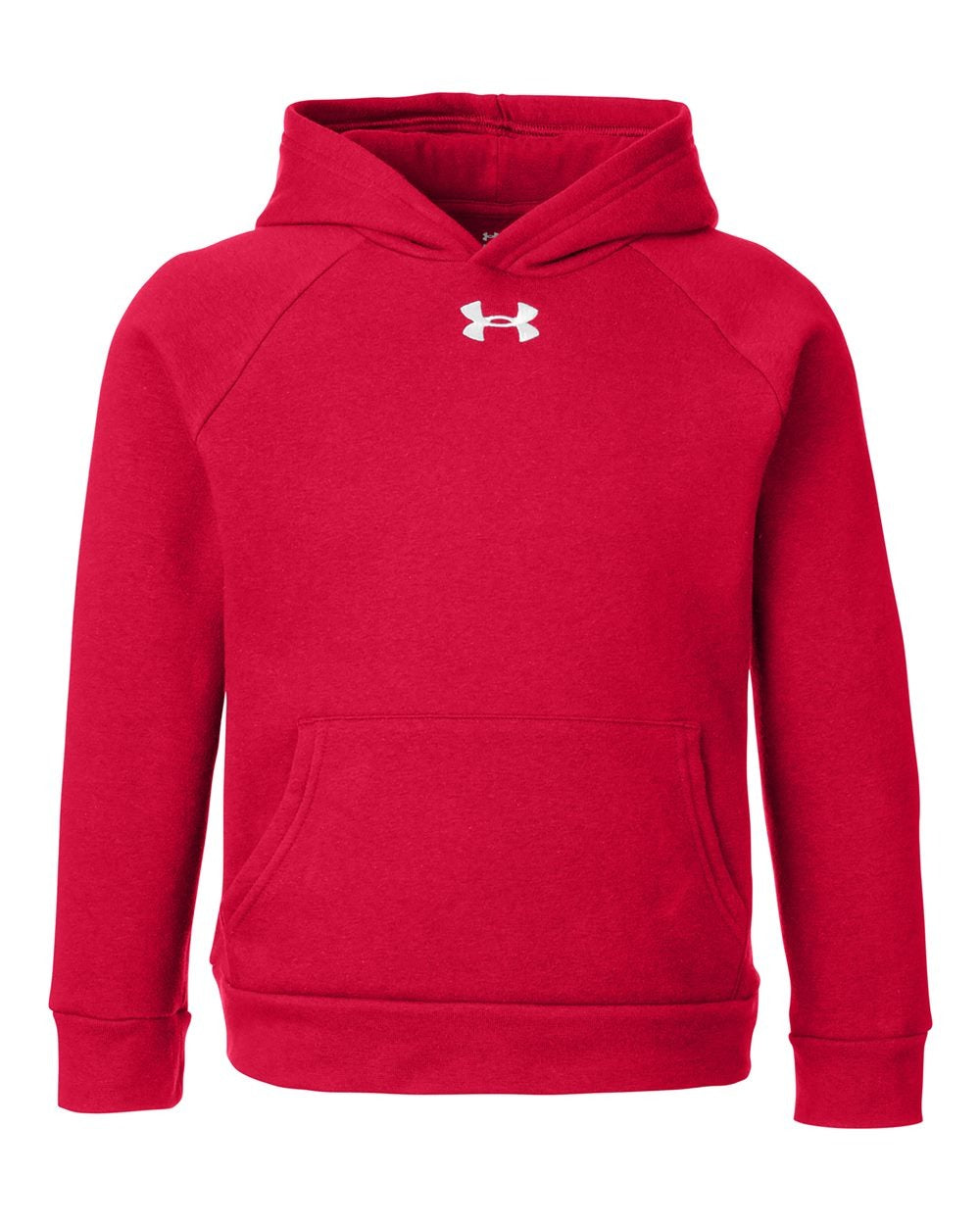 Youth Rival Fleece Hooded Sweatshirt Red/ White_3