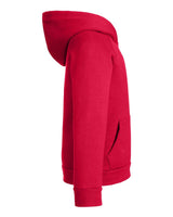 Youth Rival Fleece Hooded Sweatshirt Red/ White_4