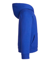 Youth Rival Fleece Hooded Sweatshirt Royal/ White_4