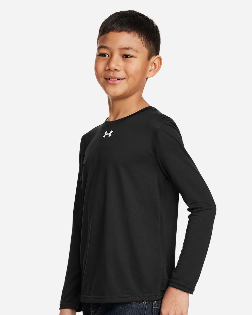 Youth Tech™ Team Long Sleeve T-Shirt Black/ White_1