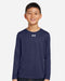 Youth Tech™ Team Long Sleeve T-Shirt Midnight Navy/ White
