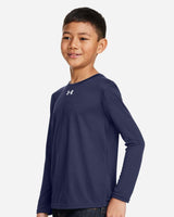 Youth Tech™ Team Long Sleeve T-Shirt Midnight Navy/ White_1
