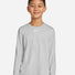 Youth Tech™ Team Long Sleeve T-Shirt Mod Grey Light Heather/ White