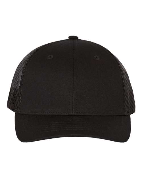 Youth Trucker Snapback Cap - black